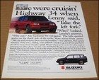 1992 Suzuki Sidekick 4x4 Suv Print Ad 1991 Automobile Car Advertisement J b