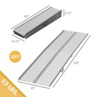 10  Folding Wheelchair Ramp Aluminum Portable Medical Mobility Threshold