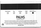 Palms Casino - Las Vegas  Nv - 17th Issue Slot Card  c 2014 - With Sticker