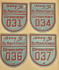 Lot Of 4 Porsche 356 Speedster Del Monte Forest Gate Badges Pebble Beach