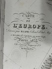 Rare Vintage Antique Original Map  Lapie Map 1833 Europe  Carte De L   europe 
