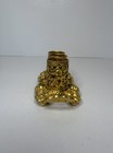 Vintage Gold Tone Filigree Vanity Lipstick Holder For 3 Hollywood Regency