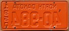 1950 North Dakota License Plate    Waffle Aluminum Type