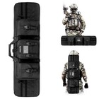42  Tactical Double Rifle Bag Gun Range Padded Soft Case Conceal Backpack Strap