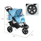 Foldable Large Pet Jogger Stroller For Dog cat portable Three Wheels  Stroller