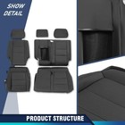 Full Set 14pcs Seat Covers Driver Passenger Black 2011-2019