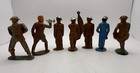 Set Of 7 Vintage Barclay Cast Metal Soldier Figurines Made In Usa  1930 s
