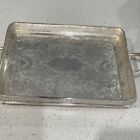 Sheffield Silver - Rectangle Ball Foot Serving Tray - Antique vintage silver
