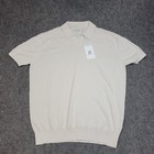 Collars   Co Polo Shirt Mens 2xl Beige Silk Blend Performance Knitwear Collared