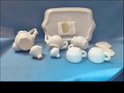 Vintage Miniature Floral Porcelain Tea Set With Pink Flowers