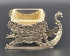1880s Hanau Germany Storck   Sinsheimer 800 Sterling Sleigh Silver Salt Cellar