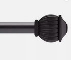 Curtain Rod 28-48  Black Kenny Decorative Rod Set 5 8  Diameter 2-1 4  Clearance
