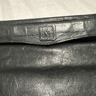 Vintage 1970s Anne Klein For Calderon Black Leather Clutch wristlet 