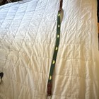 Smathers   Branson Masters Needlepoint Golf Belt Leather Brass Buckle Size 38