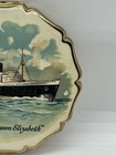 Vintage Stratton Compact Mirror Rms Queen Elizabeth Ocean Liner Souvenir
