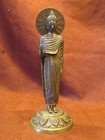 Very Good South East Asian Oriental Silver On Bronze Religious Sculpture