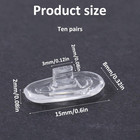 Push-in Eyeglass Nose Pads 10 Pairs Of Eyeglasses Replacement Nose Piece 15mm So