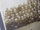 Antique Wwi Usn Navy Panoramic Battleship Crew Large Photo 18 X 12   