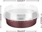 Beasea Disposable Mini Pie Tins With Lids  4 Inch 50 Pack 50 Pcs  Brown 