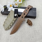 375 Adamas Fixed Blade Knife Made Of Durable 9cr18mov Steel Dexterous For   