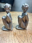 Pair Of Antique Frankart Era Art Deco Style Cast Nude Lady Figurine Bookends