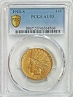 1910 S Gold Usa  10 Indian Head Eagle Coin San Francisco Mint Pcgs Au 53