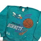 Vintage 1990   s Charlotte Hornets Crewneck Sweatshirt Youth Boys 9