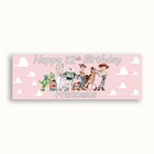 Toy Story Birthday Banner  Watercolor Pink Sky Party Sign  Custom Girls Birthday