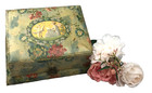 Antique Victorian Wood Vanity Box Shaving Kit Set Bresduck Floral Angels Cupid
