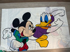 Vintage Disney Twin Complete 3 Piece Sheet Set Mickey   Friends Football Sports