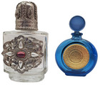 Vtg Antique Empty Perfume Bottles French Handmade   Byzance Cobalt Blue