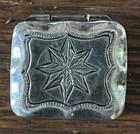 Miniature Dutch 833 Silver Box Bright Cut Star Lid No Monogram 