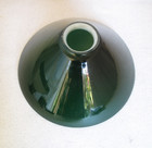 Antique Slant Cased Emerald Green   Milk Glass Lamp Shade  1 1 8  Fitter