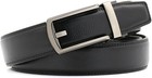 Men s Dress Comfort Genuine Click Belt   adjustable Perfect Fit Leather Black 