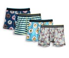 Wonder Nation Boys Boxer Briefs 4 Pack Size M  8  Food Donut Moisture Wicking