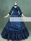 Victorian Gothic French Bustle Fantasy 5pc Taffeta Ball Gown Theater Costume 330