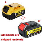 5 0ah Replace For Dewalt Dcb200-1 Dcb205 20v Li-ion Slide Battery Dcb208 Dcf885