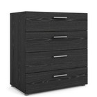 Tvilum Austin 4 Drawer Chest In Black Woodgrain