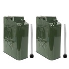 Pair Jerry Can 5 Gallon 20l Steel Outdoor Emergency Portable New