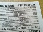 Rare 1859 Theatre Broadside Hunchback W edwin Adams Howard Athenaeum Boston