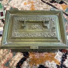Vintage Max Klein Sewing Box Avocado Green W  Lots Of Notions