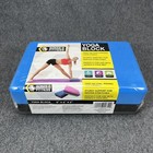 Series 8 Fitness Sturdy Support Yoga Block - Blue   Black New 9  X 6  X 3  - New
