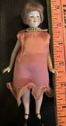 Antique Dollhouse Miniature  German All Bisque Doll W painted Eyes Rare Flapper