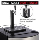 Single Tap Draft Beer Dispenser Stainless Steel Kenerator Beverage Cooler