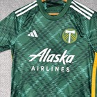 Adidas Portland Timbers Jersey Mens Small S Green 2023 Home Plaid Soccer