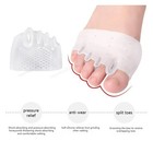 2pcs Bunion Toe Corrector Silicone Orthotics Straightener Separator Forefoot Pad