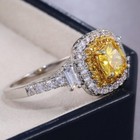 Women Elegant 925 Silver Filled Wedding Engagement Ring Jewelry Cz Ring Sz 6-10
