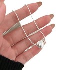 925 Sterling Silver Bead Pendant Necklace For Women Simple Wedding Jewelry
