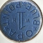 Opa Blue Wh Ration Token   Coin  1 Point Ww2 1940   s W-h Rare