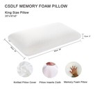 Csdlf Memory Foam Bed Pillow For Side   Back Sleepers - Neck Support  Queen Size